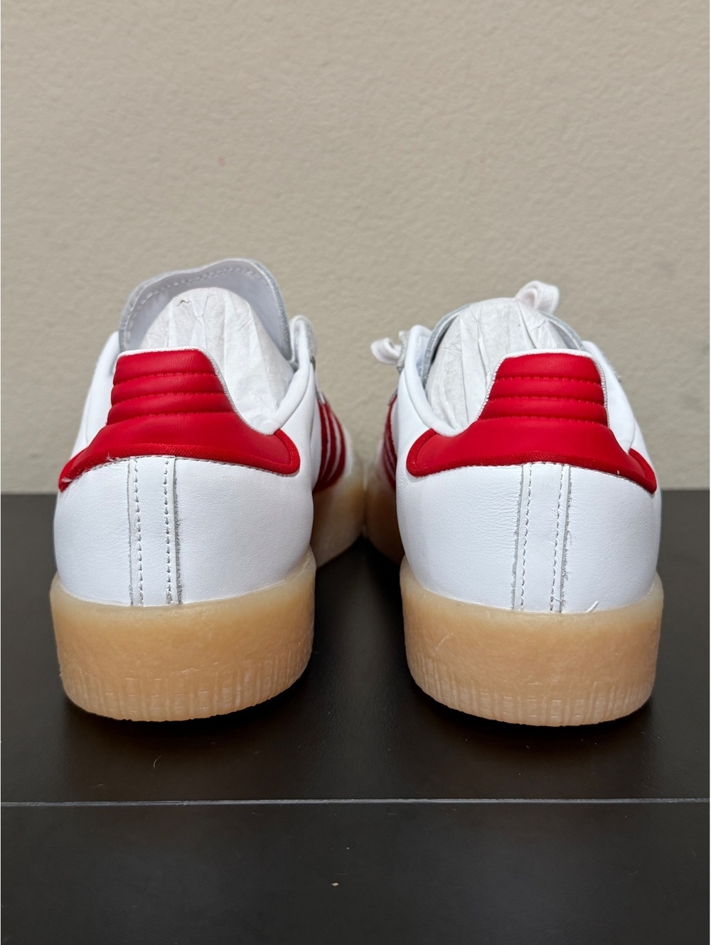 Size 9 - Adidas Women’s Sambae “White Scarlet Gum” - Picture 6 of 7
